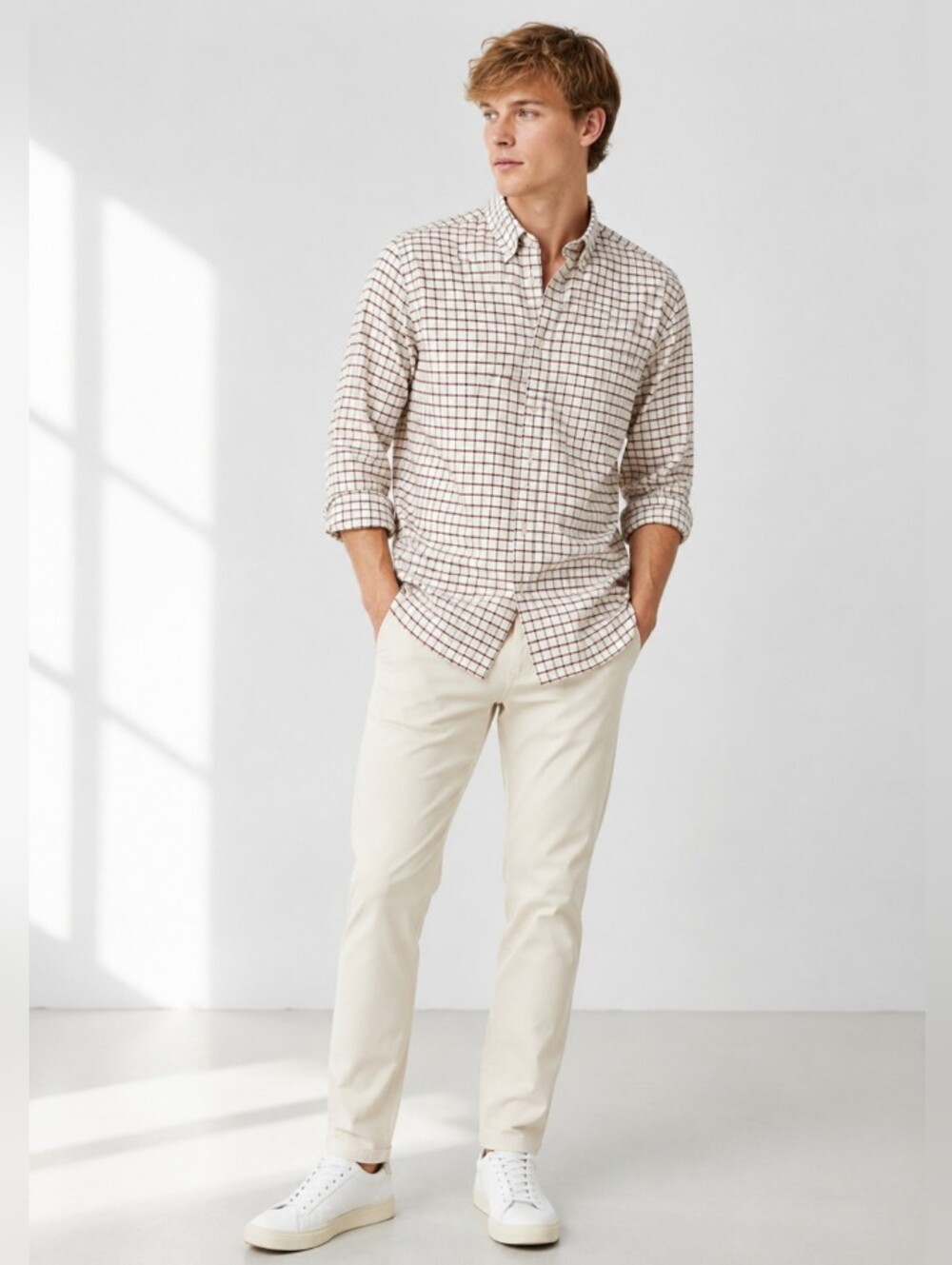 J.Crew Men’s Classic Button-Down – Neutral Grid Check-Classic Cut- XL EUC - Picture 11 of 11